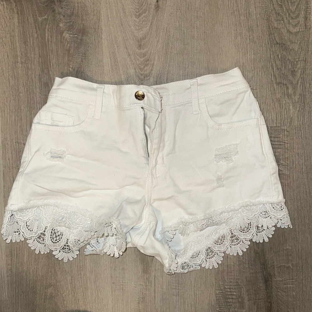 White Lace Shorts!